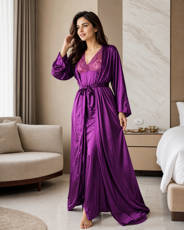 PURPLE Women's Nighty – Soft & Comfortable Sleepwear